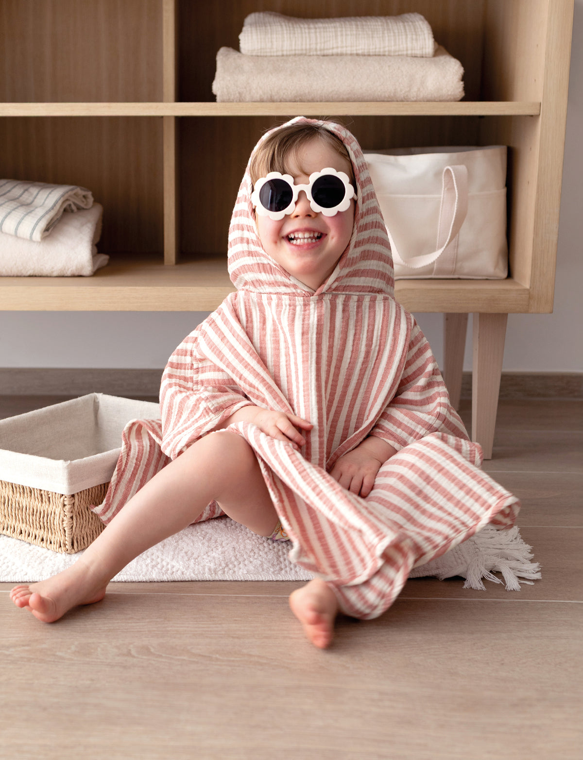 Poncho gaze de coton Carmin