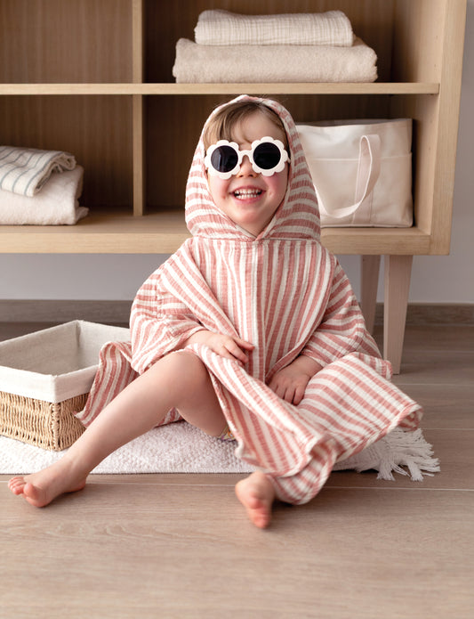 Poncho gaze de coton Carmin