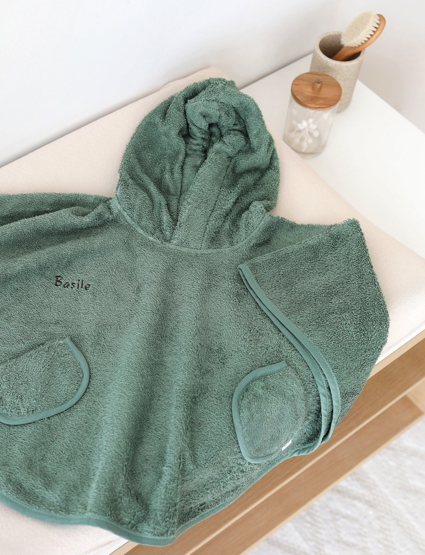 Poncho de bain Green