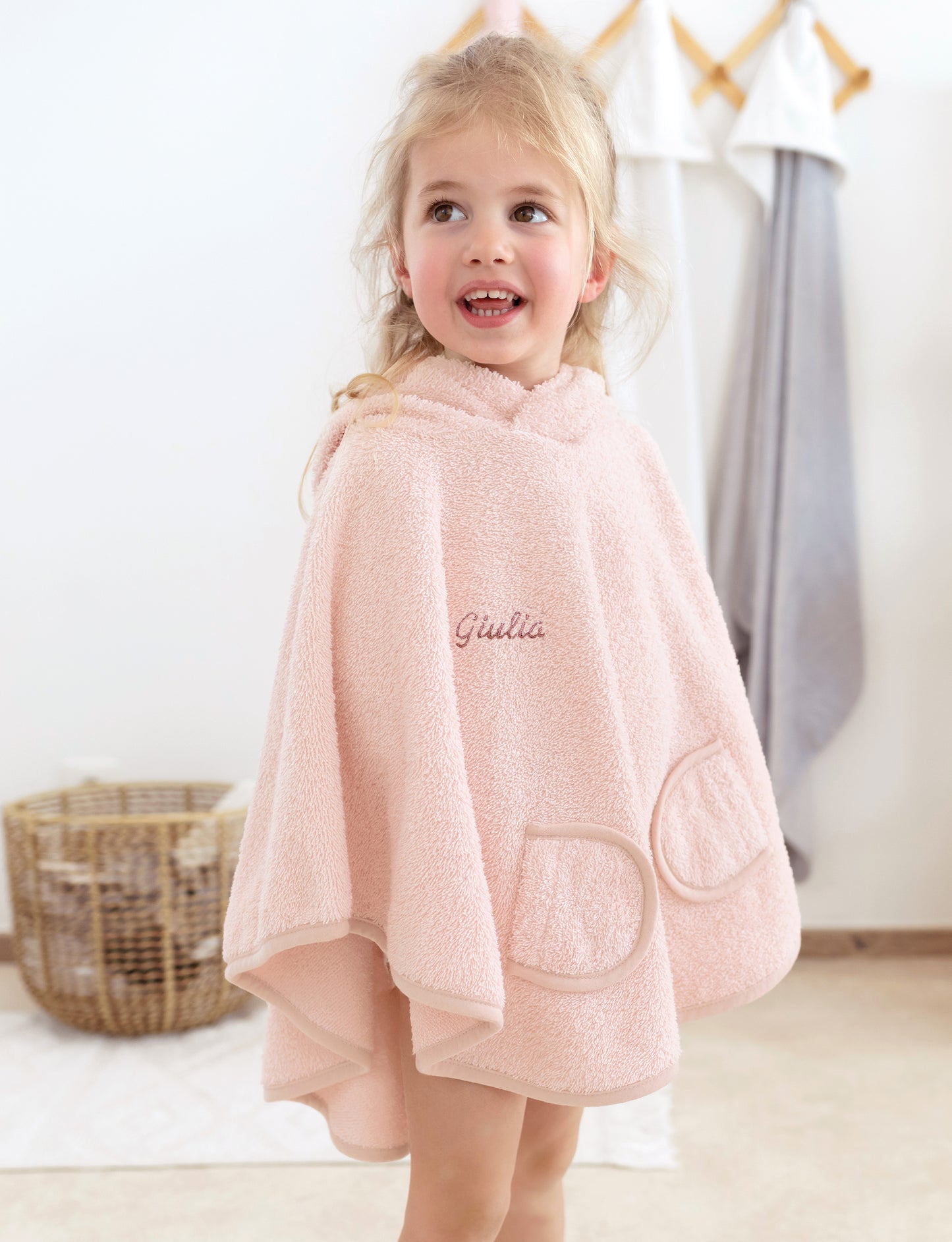 Poncho de bain Rosa