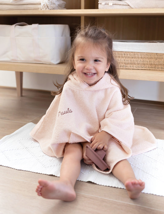 Poncho de bain Rosa