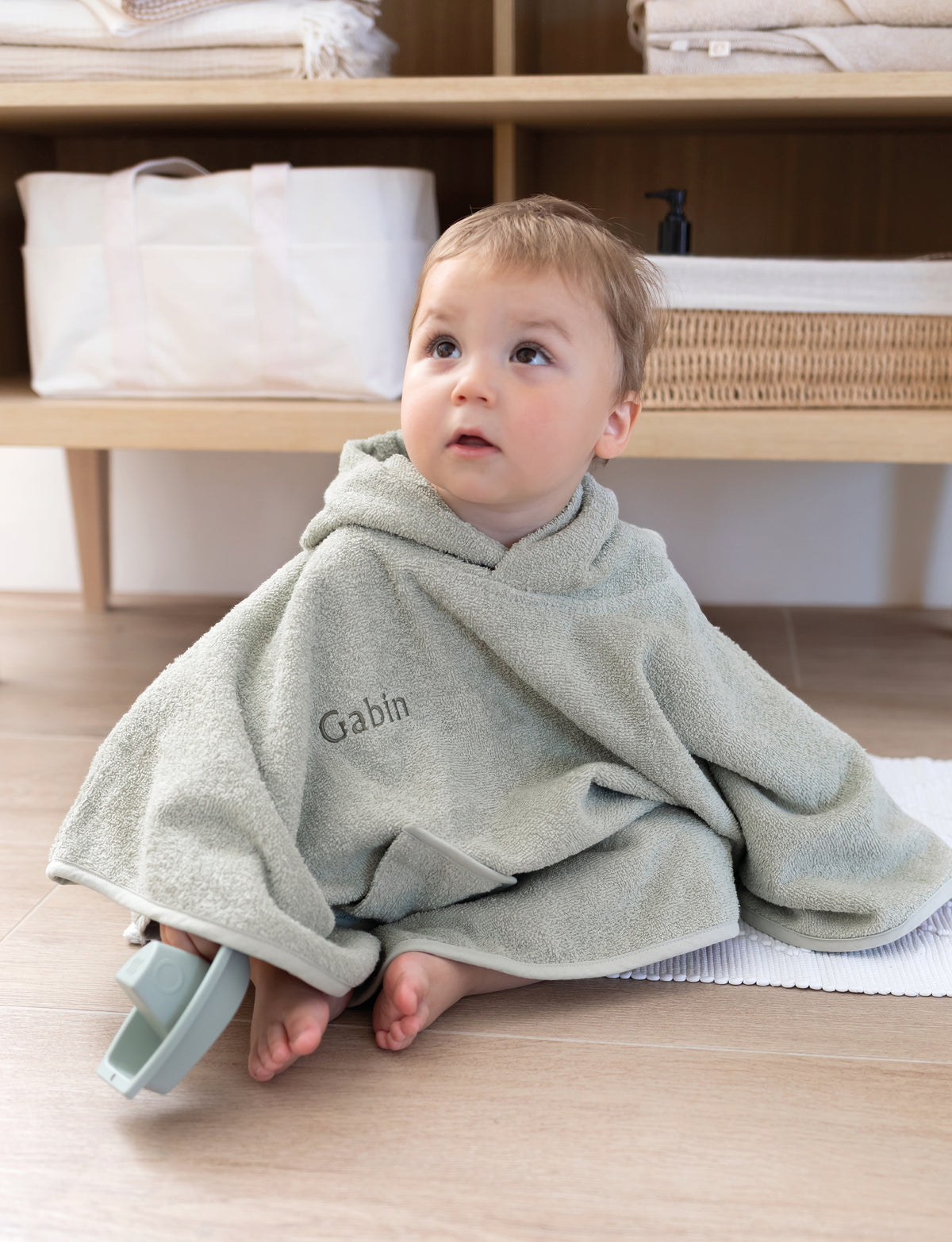 Poncho de bain Kaki
